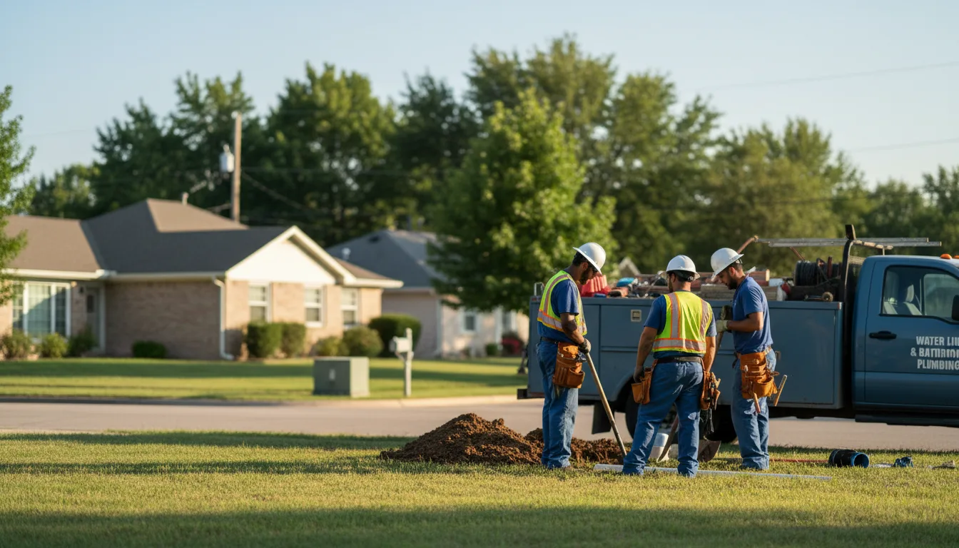 Residential water line and bathroom plumbing service in Canadian, TX